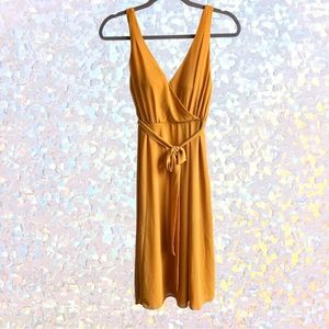 Show Me Your Mumu Mustard Yellow Cynthia Crossover Dress